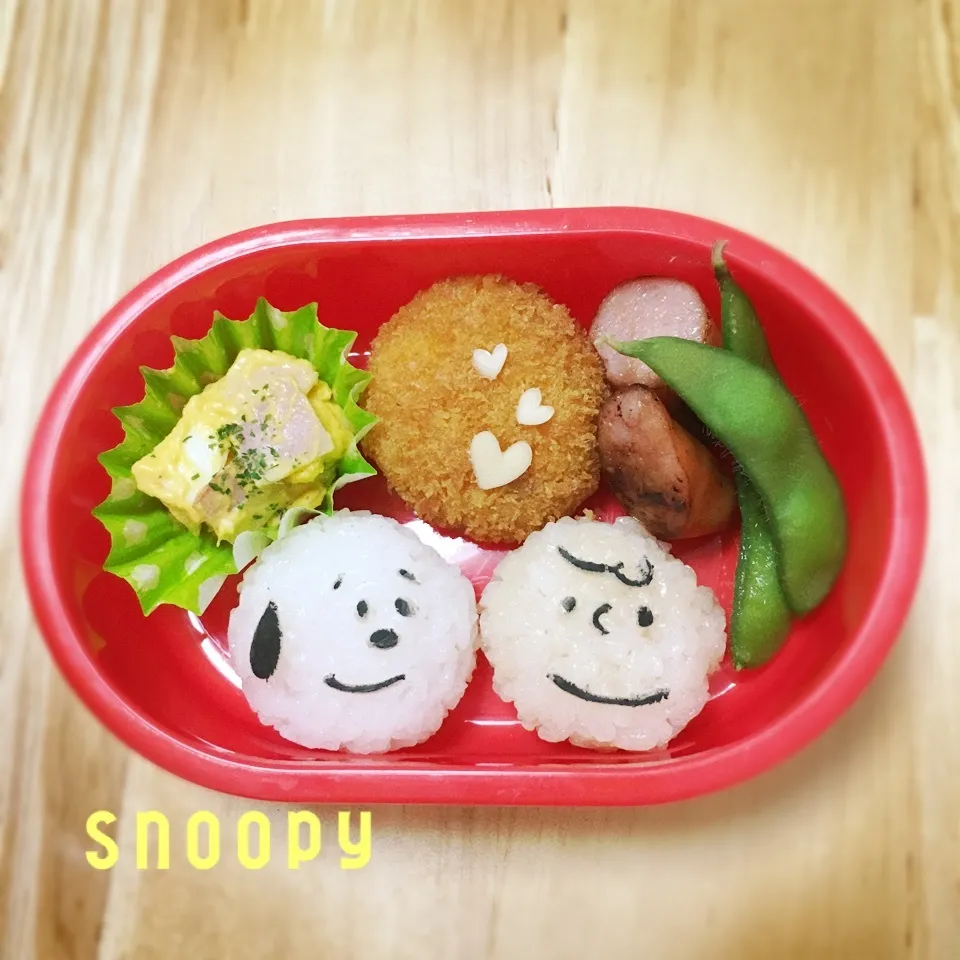 今日のお弁当☆スヌーピーおにぎり|okomeさん