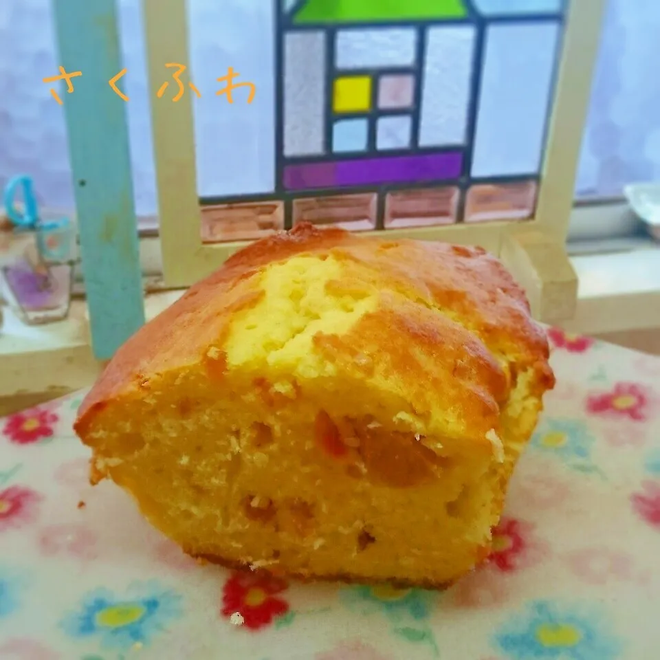 旬な柿もin！さくっふわ♪贅沢バターフルーツケーキ💓|にこ☺︎さん