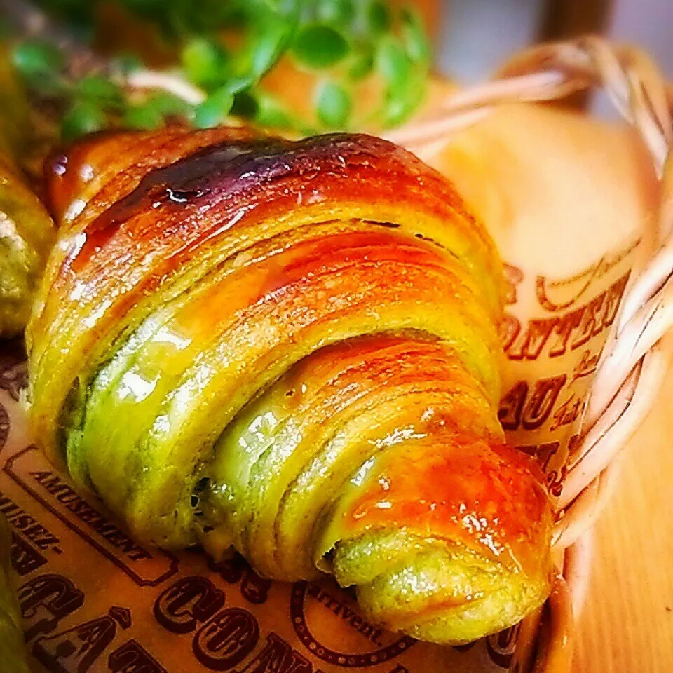 今年第一弾のパンはお抹茶クロワッサン♡|BAGELさん