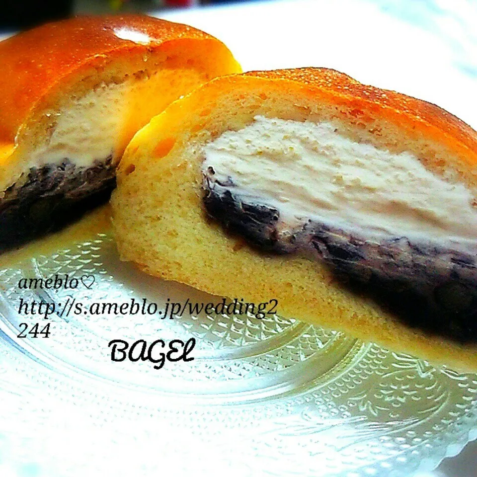 手作りつぶ餡でクリームたっぷりコーヒーあんパンO(≧∇≦)O|BAGELさん