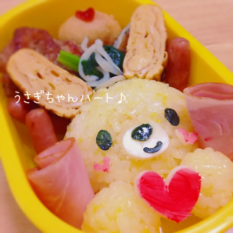 うさぎちゃんハートのお弁当♪|okomeさん