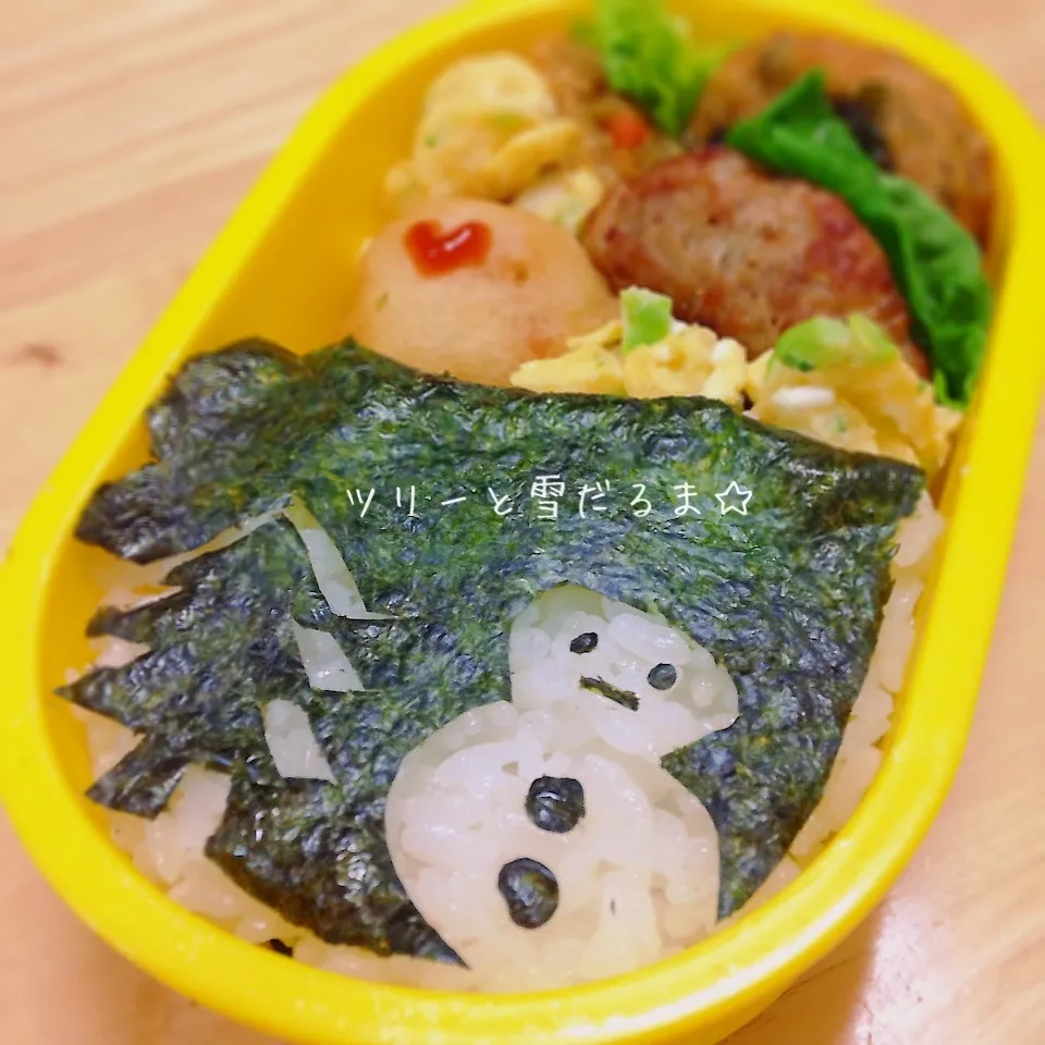 ツリーと雪だるま☆のお弁当|okomeさん