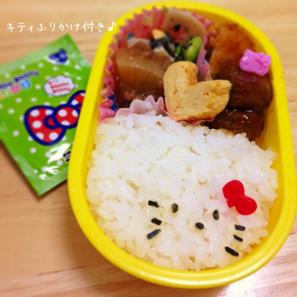 キティふりかけ付きのお弁当♪|okomeさん