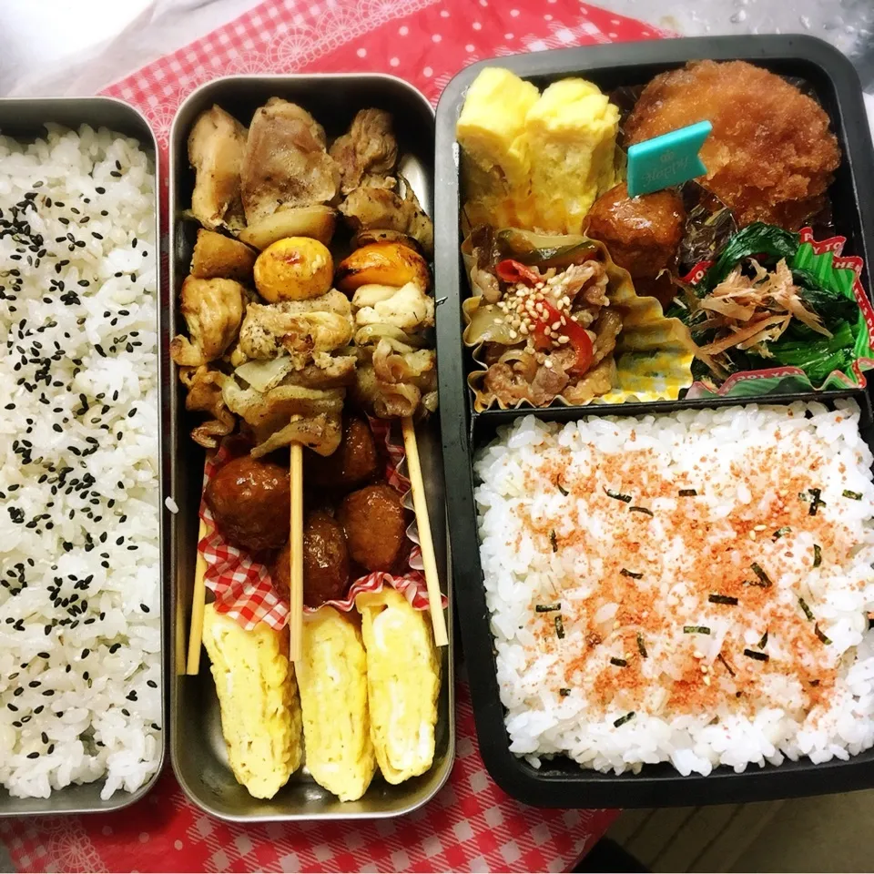 10/9 高校弁当と旦那弁当|シャークさん