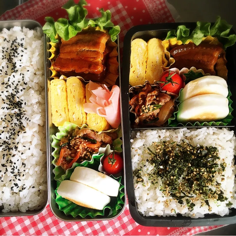 Snapdishの料理写真:5/28 高校弁当と旦那弁当|シャークさん