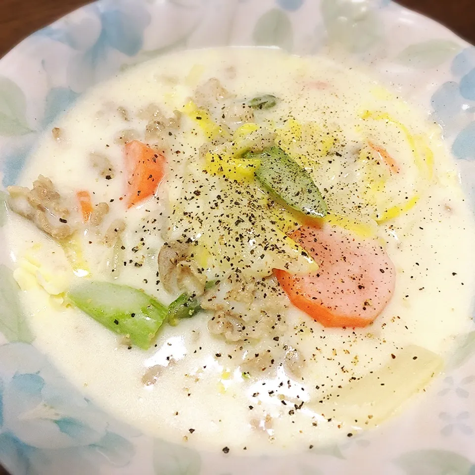 豚こまと白菜のチーズクリーム煮|シャークさん