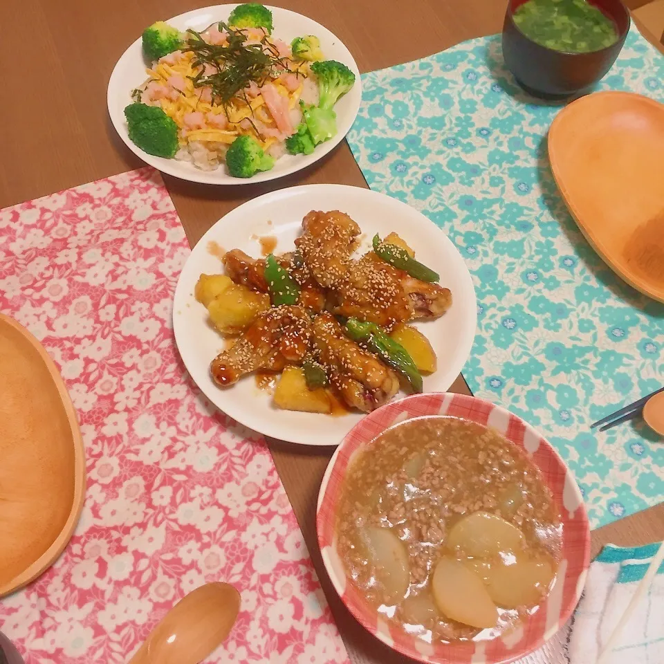 Snapdishの料理写真:今日の晩御飯( ´ ▽ ` )ﾉ|あおあかママさん