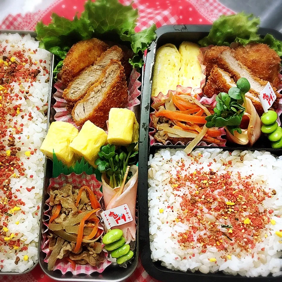 Snapdishの料理写真:10/26 高校弁当と旦那弁当|シャークさん