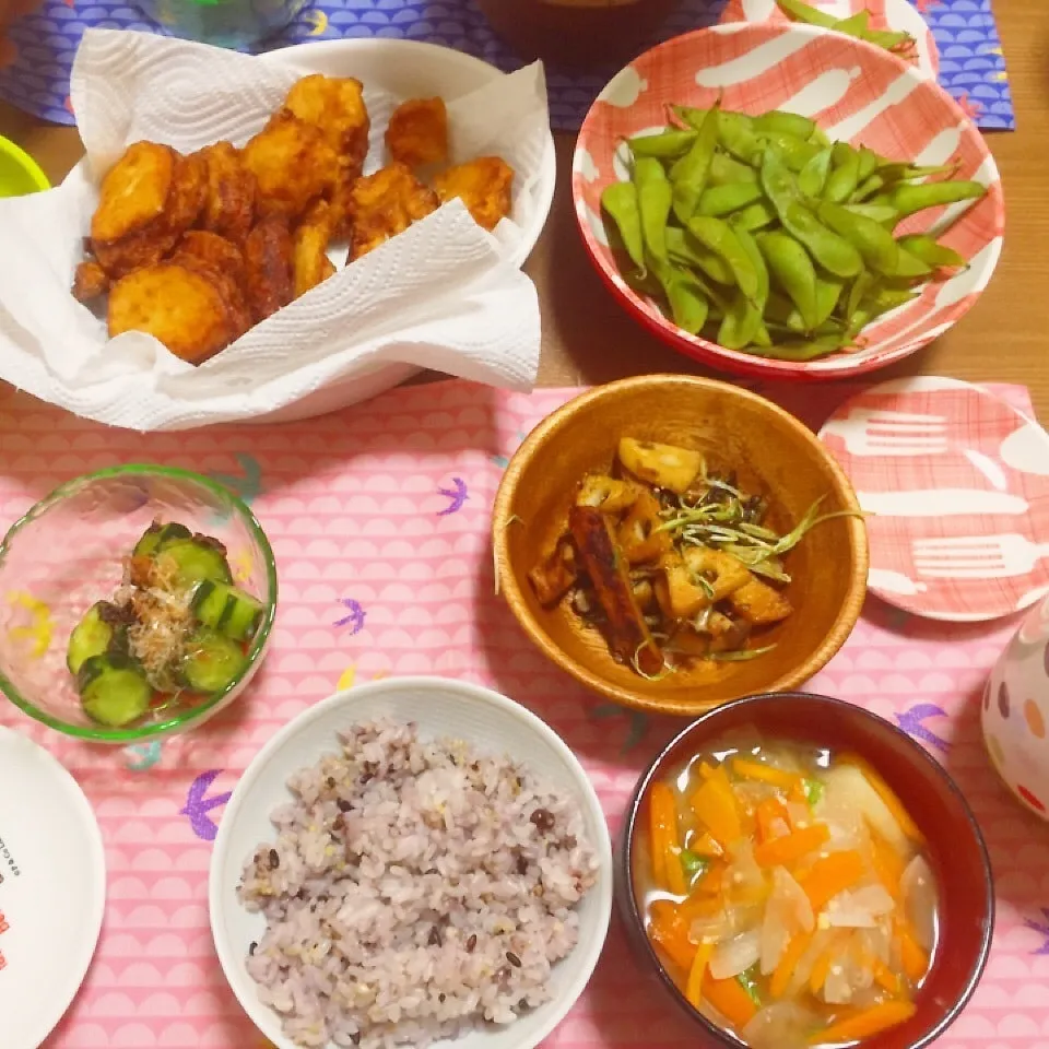 昨日のよるごはん(⌒▽⌒)|あおあかママさん