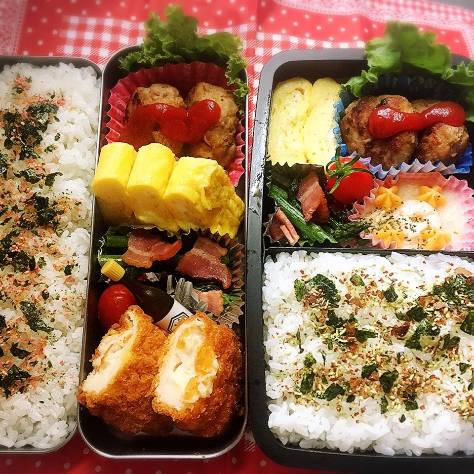 Snapdishの料理写真:8/24 高校弁当と旦那弁当|シャークさん