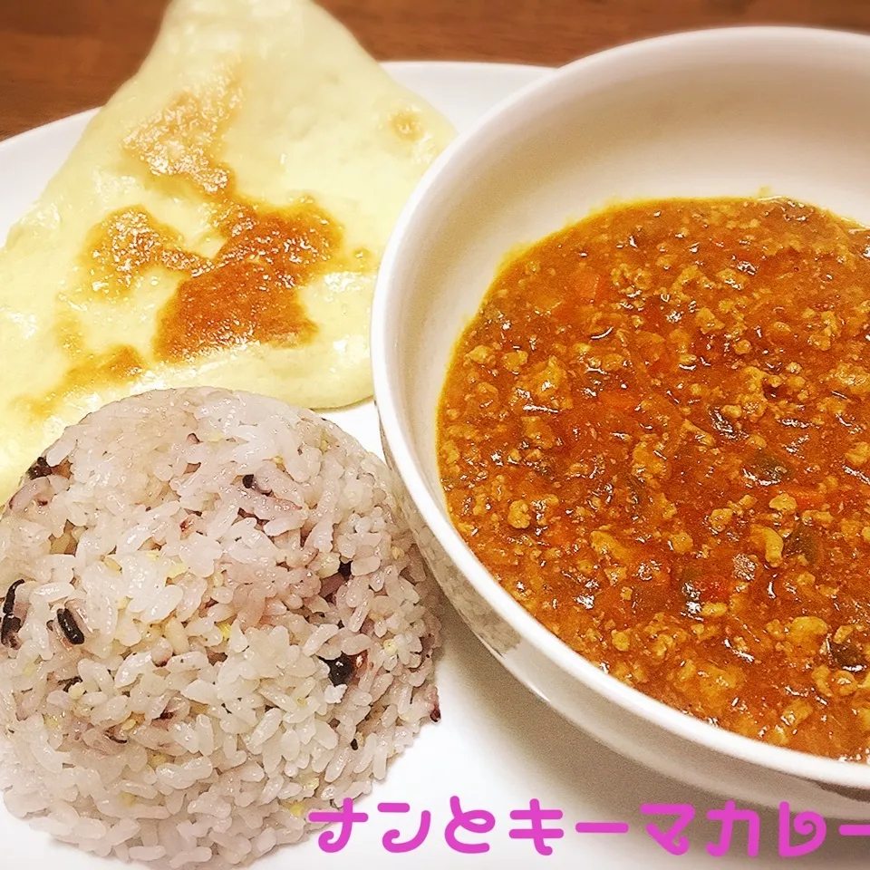 手作りナンとキーマカレー|シャークさん