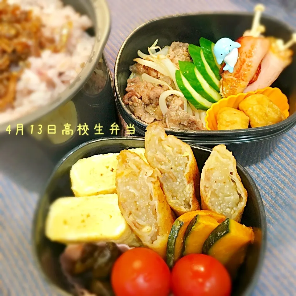 4月13日(水)高校生弁当|みかりんさん