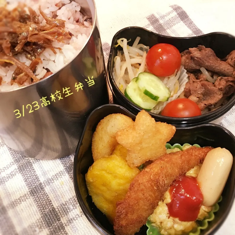 Snapdishの料理写真:3月23日(水)高校生弁当|みかりんさん