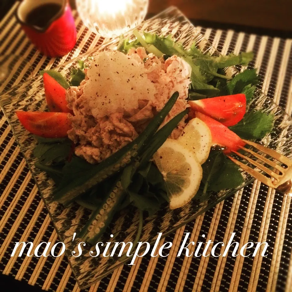 冷しゃぶサラダでバリ気分🎵|mao's simple kitchenさん