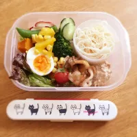 Snapdishの料理写真:そうめんサラダ弁当|ままピーさん