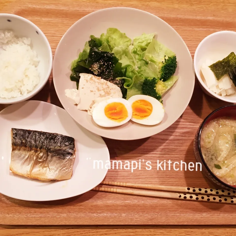 Snapdishの料理写真:パパと2人の晩ごはん 3/5|ままピーさん