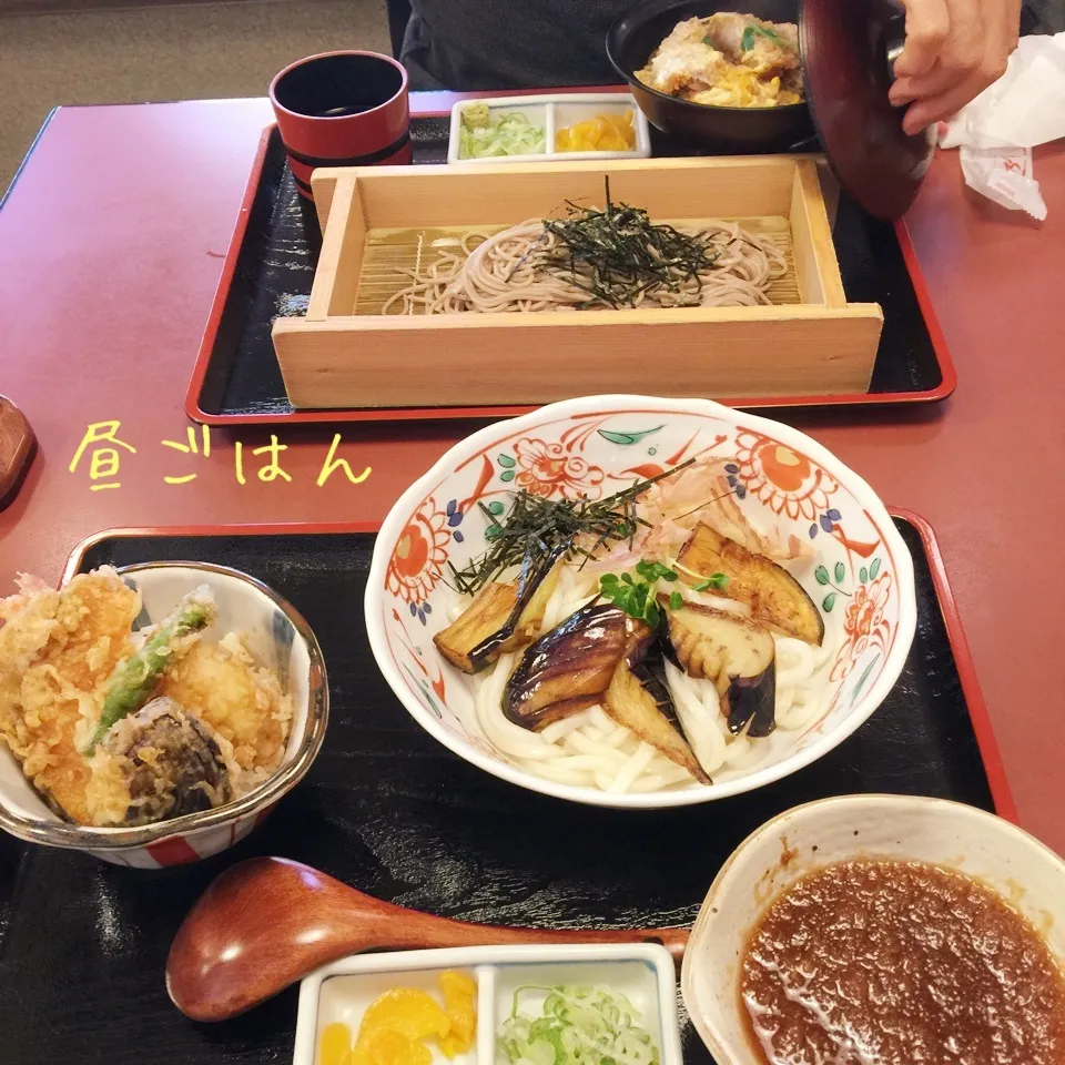 揚げ茄子おろしうどん、ミニ天丼|yakinasuさん