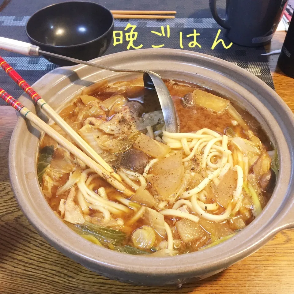 昨夜の鍋リメイク味噌煮込みうどん|yakinasuさん