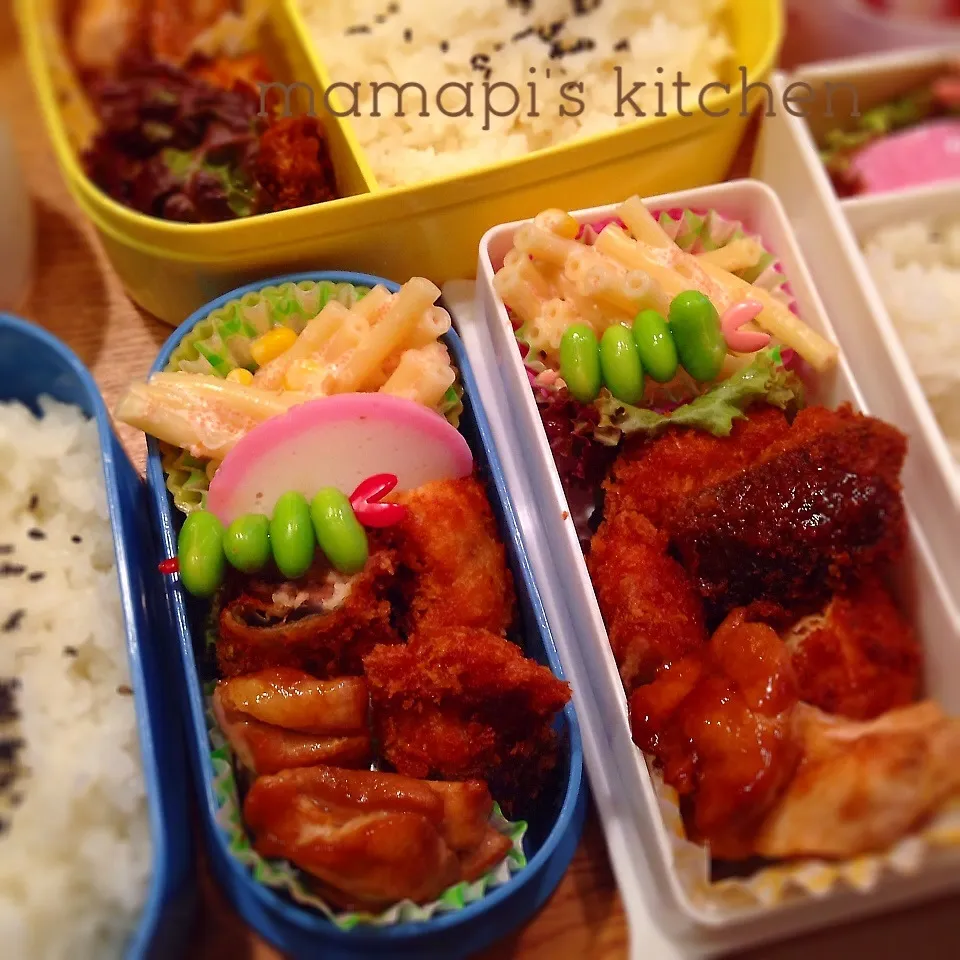 Snapdishの料理写真:家族のお弁当|ままピーさん