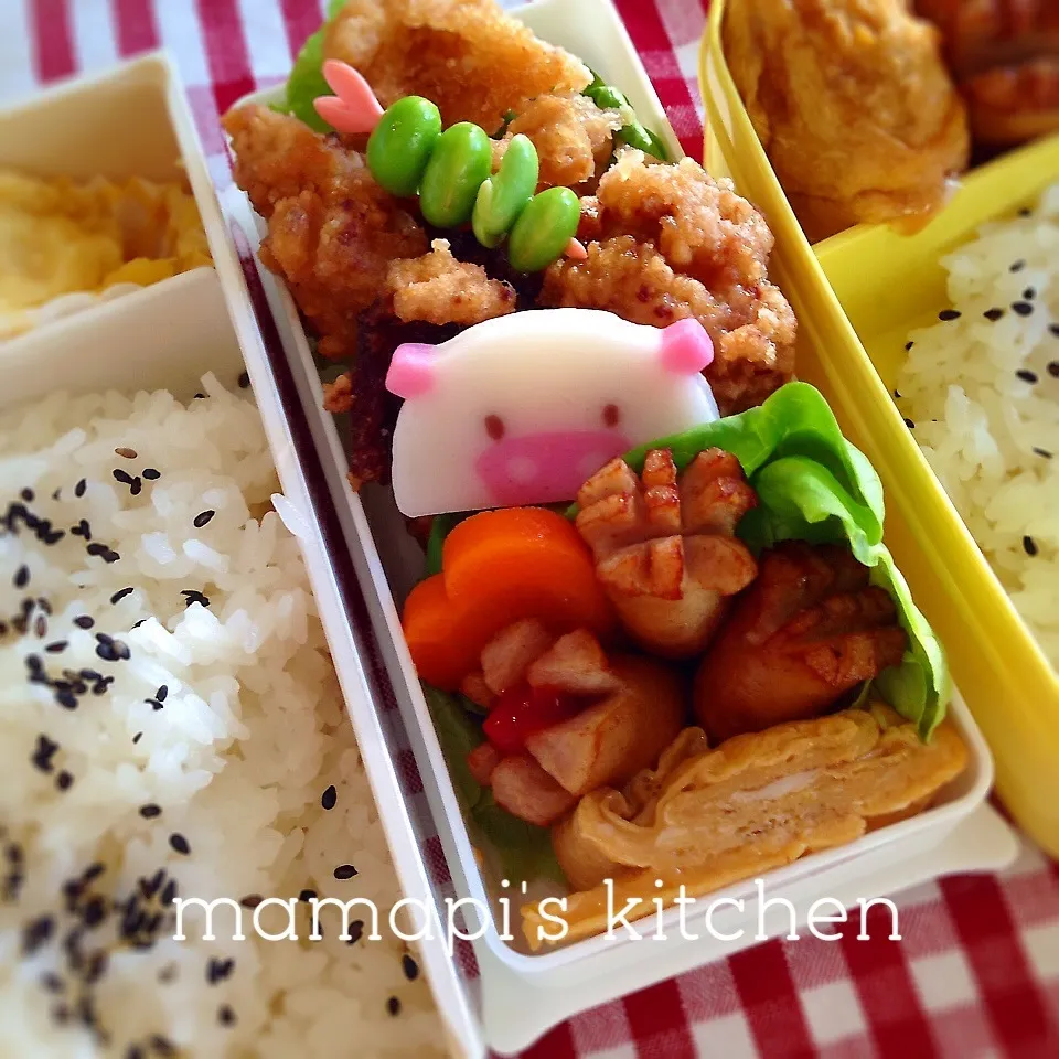 Snapdishの料理写真:パパと高校生男子のお弁当|ままピーさん