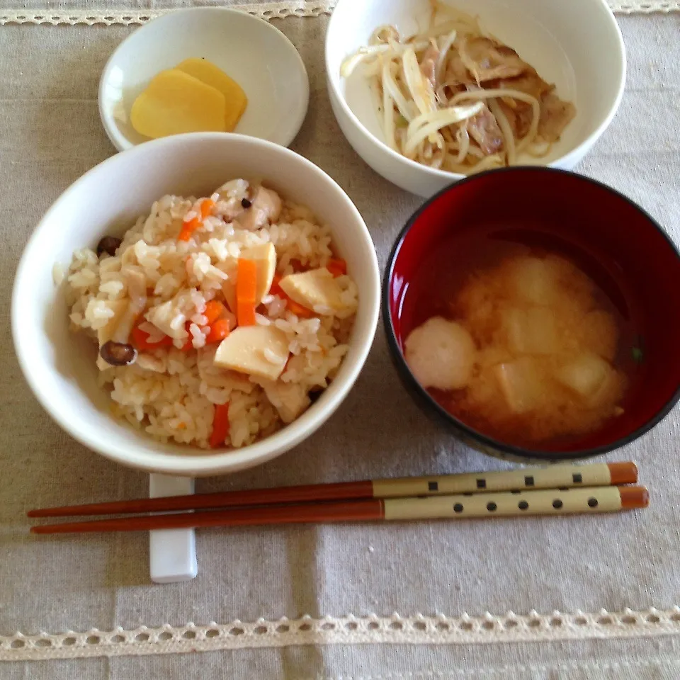 たけのこ御飯|ままピーさん