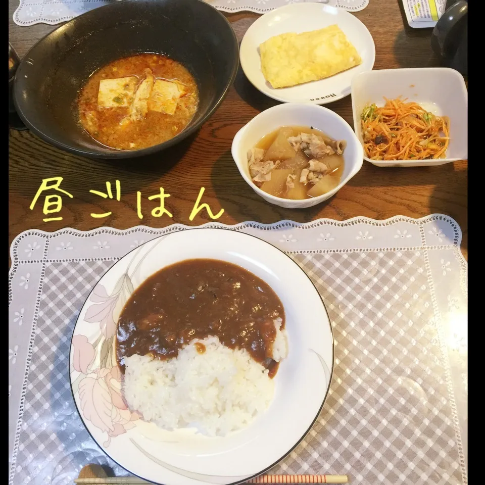 Snapdishの料理写真:カレーライス、残り物|yakinasuさん