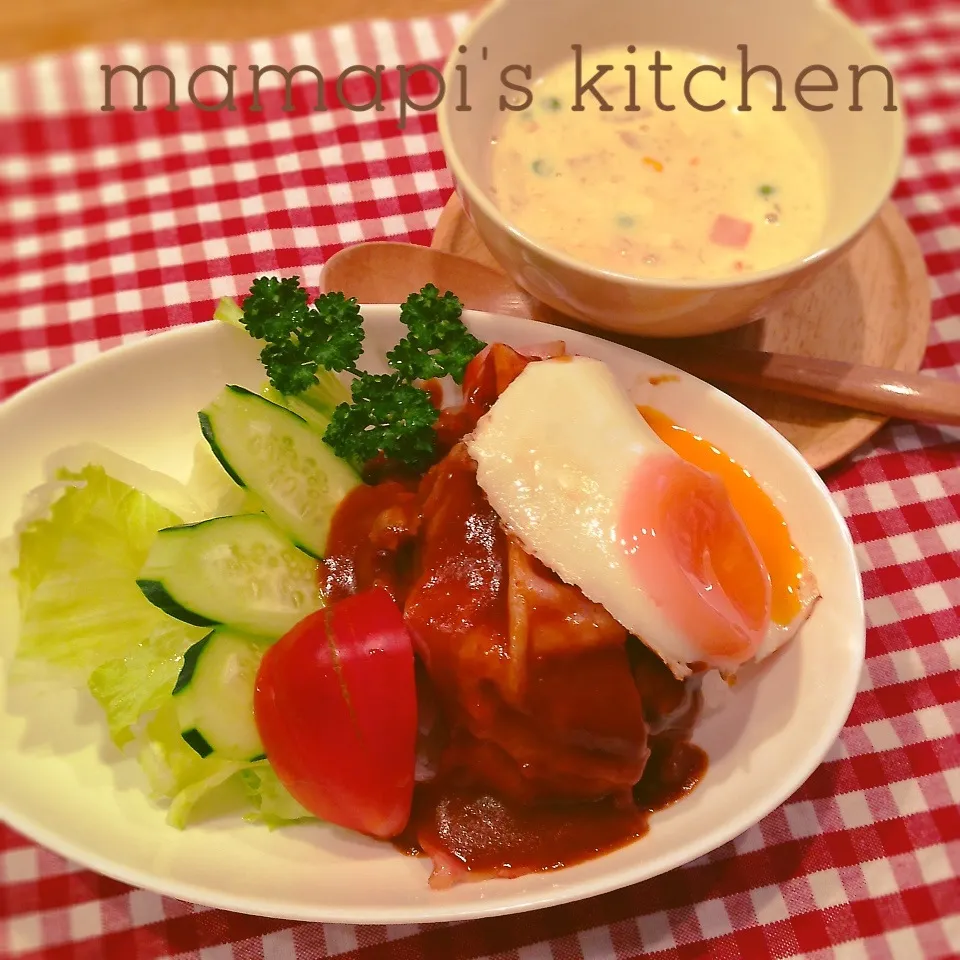 Snapdishの料理写真:ロコモコ丼|ままピーさん