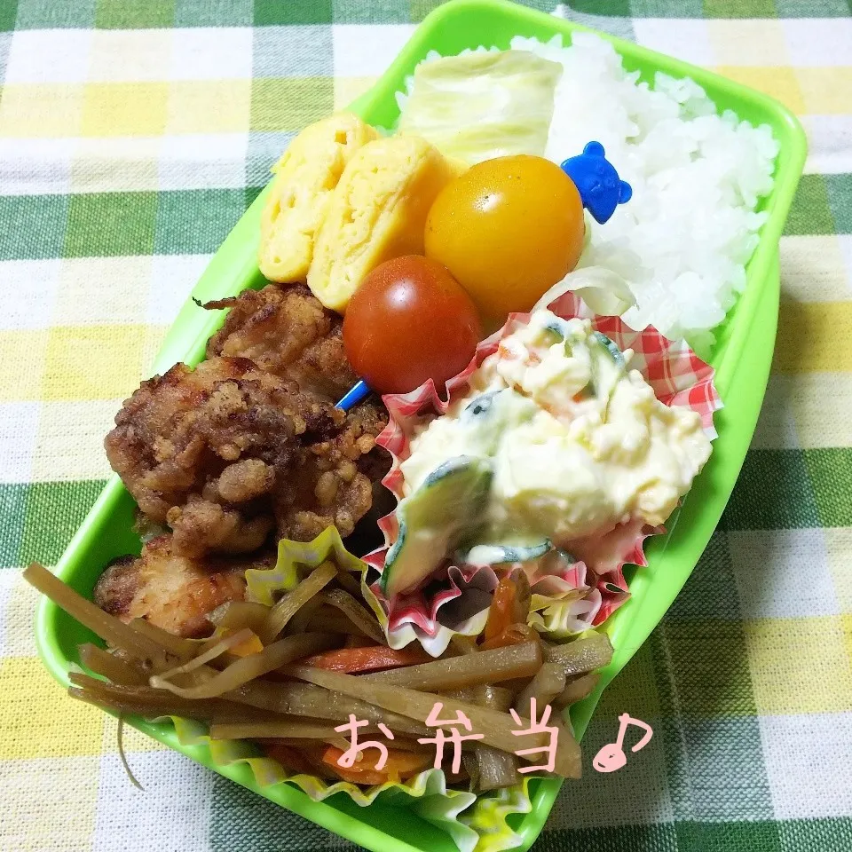 Snapdishの料理写真:唐揚げ弁当♪|ちびたまさん