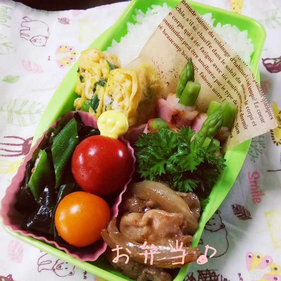 アスパラベーコン弁当♪|ちびたまさん