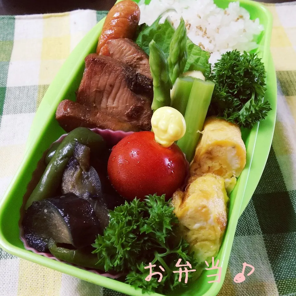 鰹の生姜焼き弁当♪|ちびたまさん