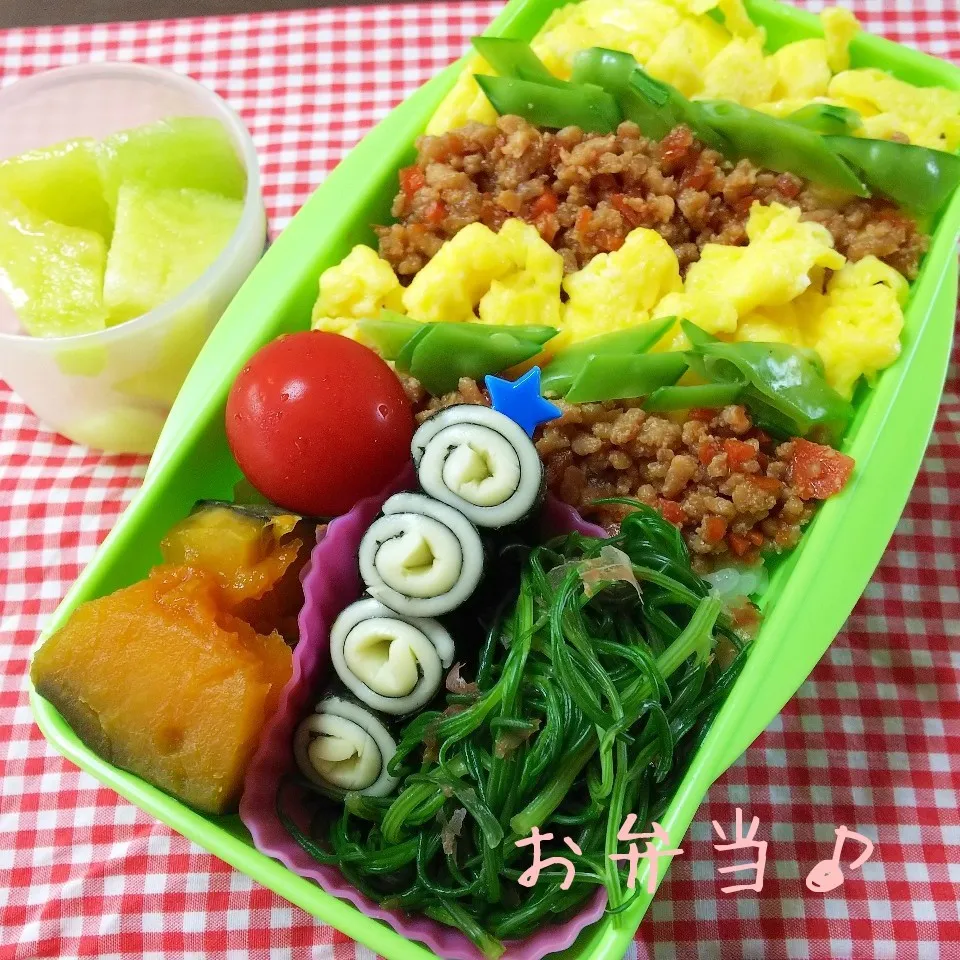 三色そぼろ弁当♪|ちびたまさん