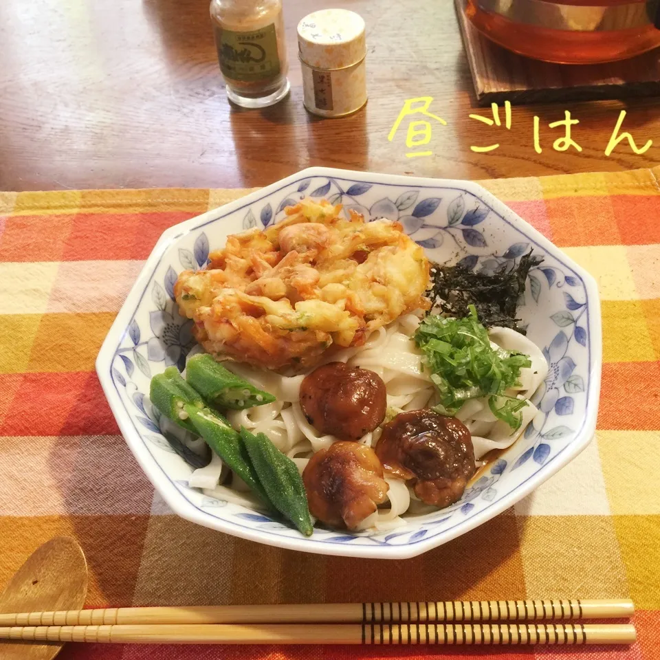 Snapdishの料理写真:天ぷらぶっかけきしめん|yakinasuさん