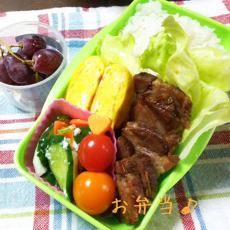 Snapdishの料理写真:ごちそう煮豚弁当♪|ちびたまさん