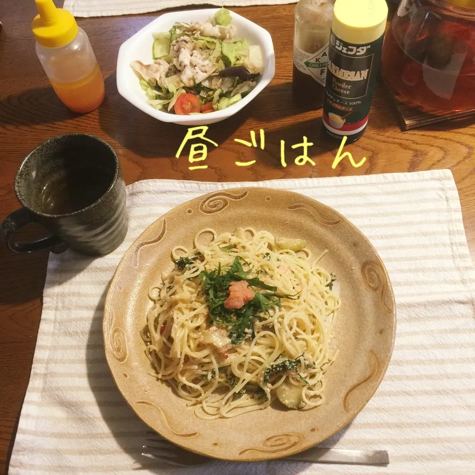 明太子と茄子と紫蘇のチーズパスタ|yakinasuさん