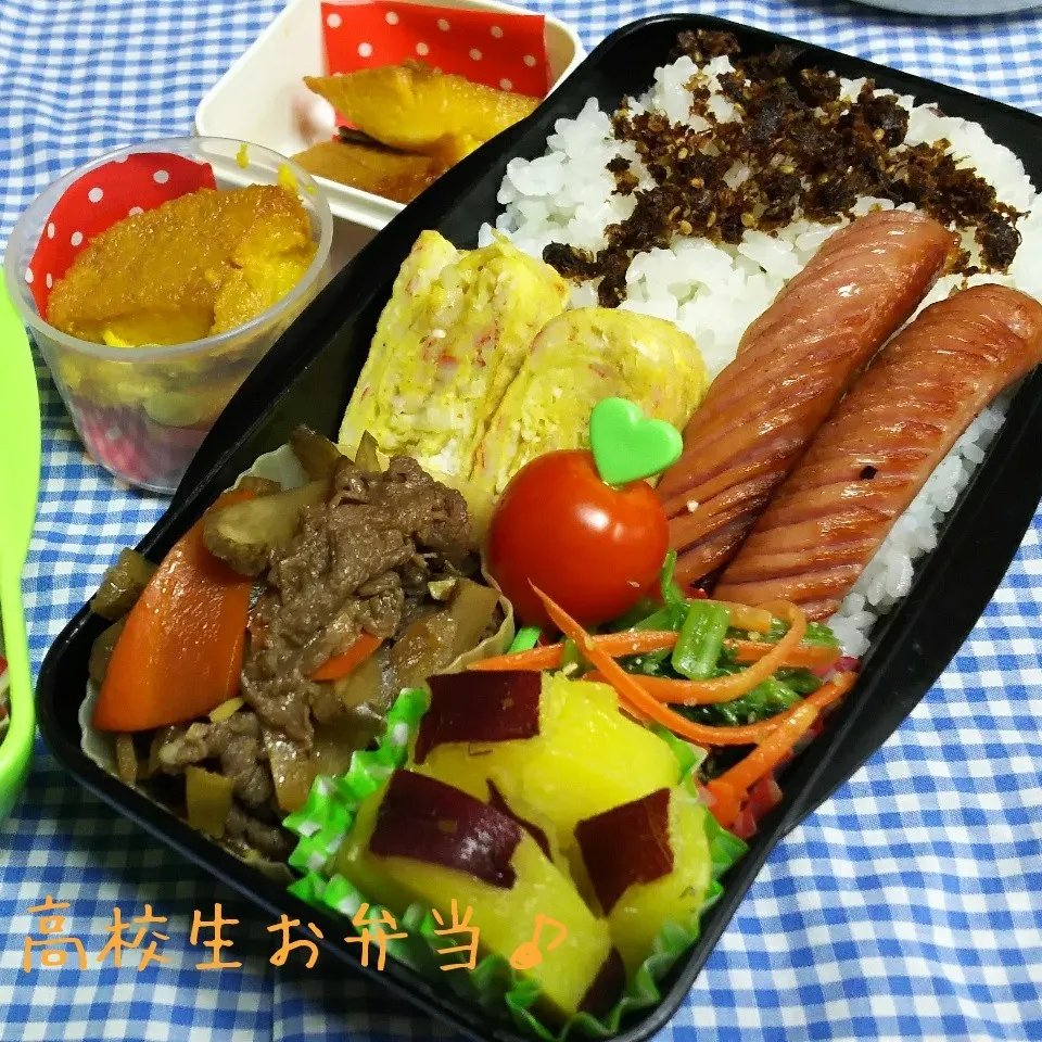 牛と牛蒡の甘辛煮弁当♪|ちびたまさん