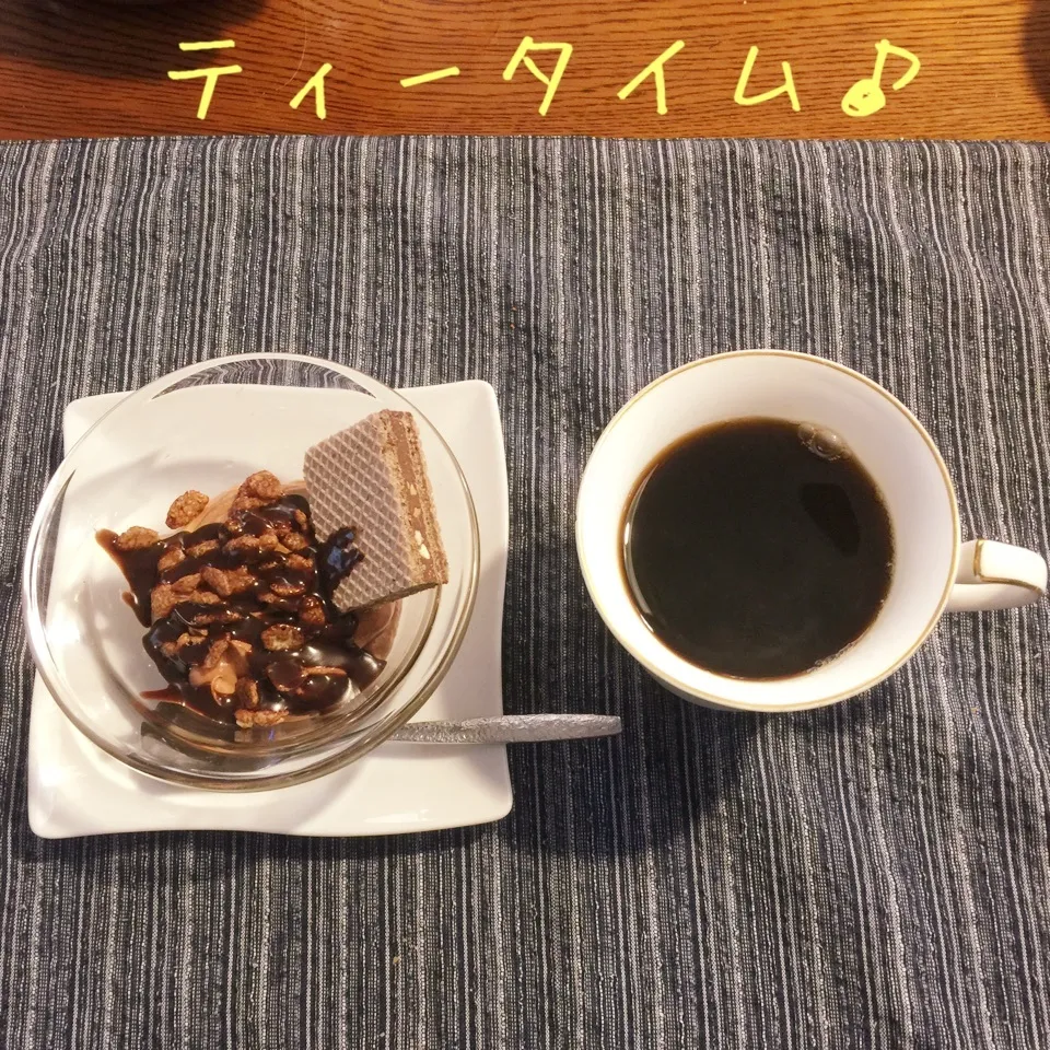 チョコムース、イタリアンローストコーヒー|yakinasuさん