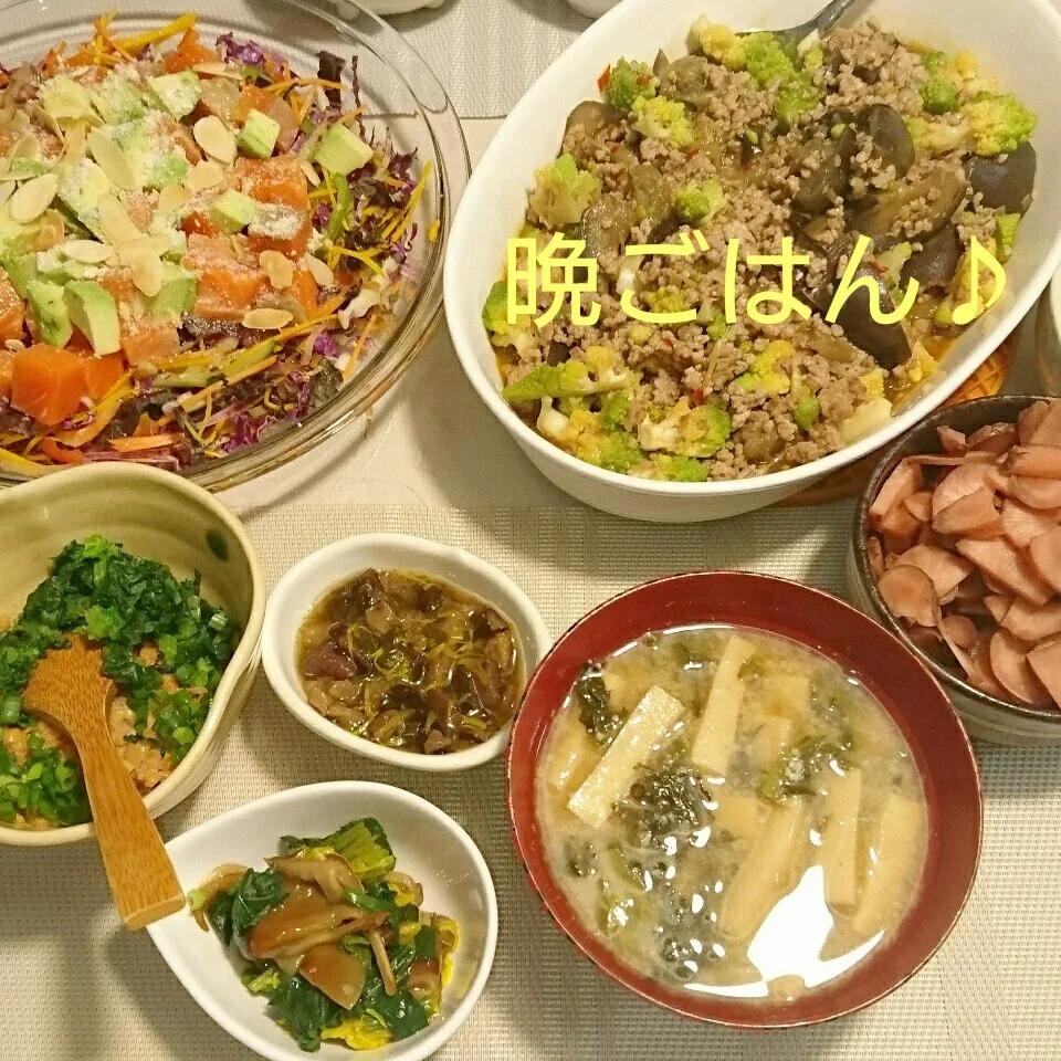 今日の晩ごはん(麻婆茄子と…)|oomugiさん