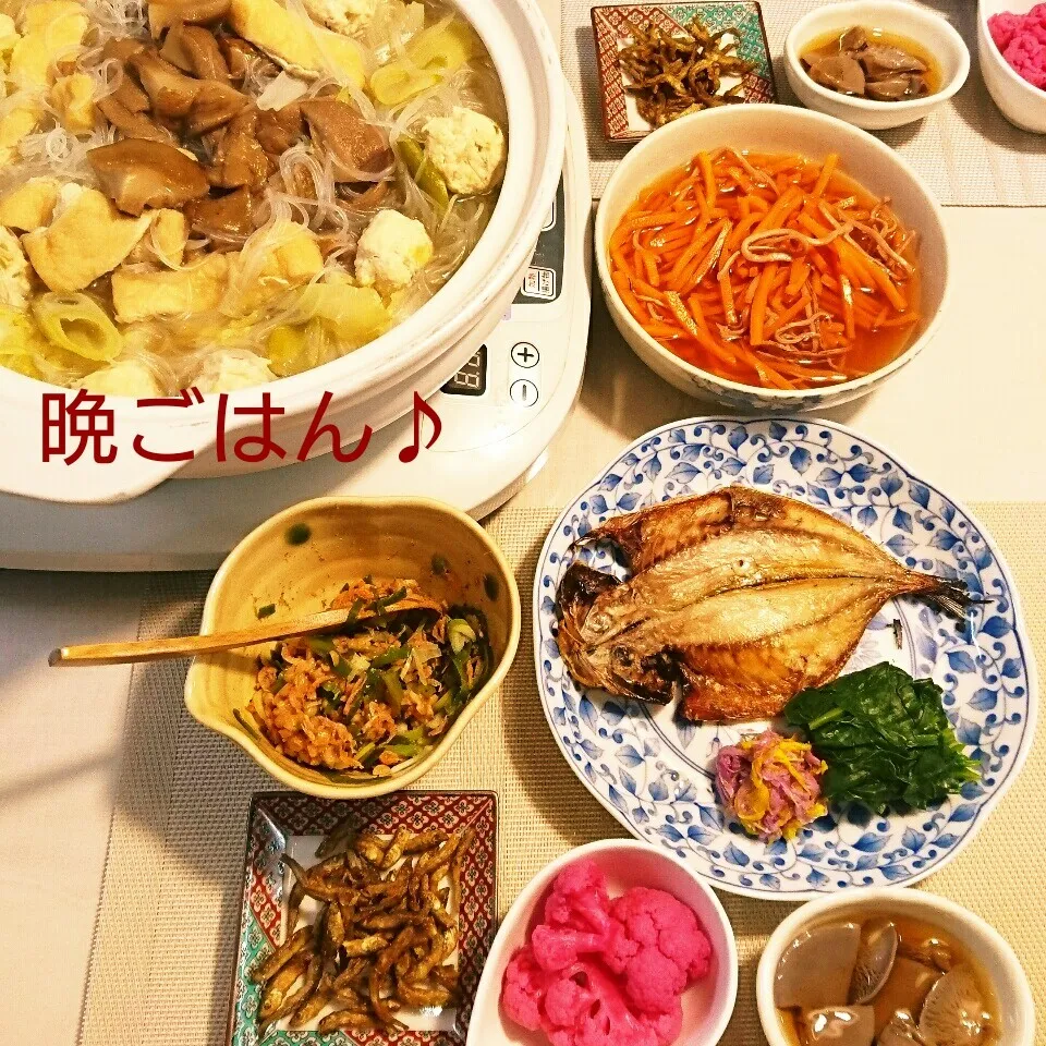 今日の晩ごはん(鶏団子鍋と…)|oomugiさん