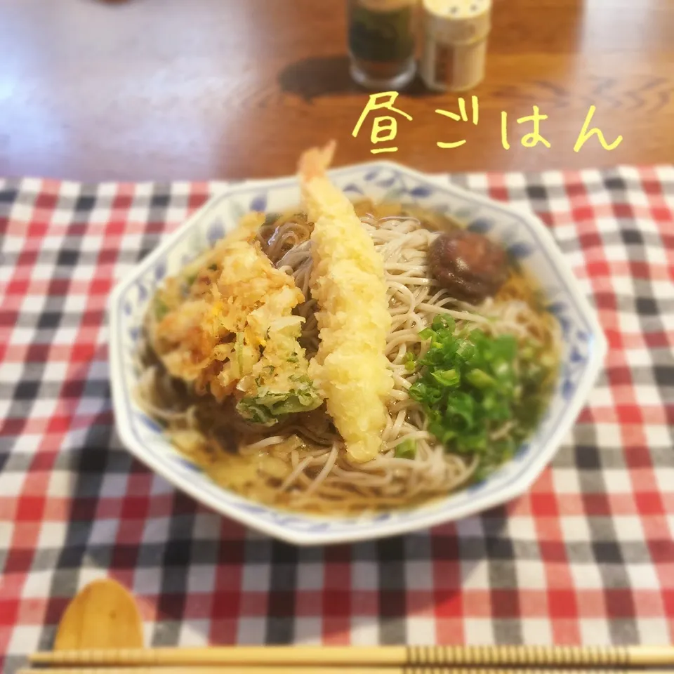 Snapdishの料理写真:ぶっかけ天そば|yakinasuさん