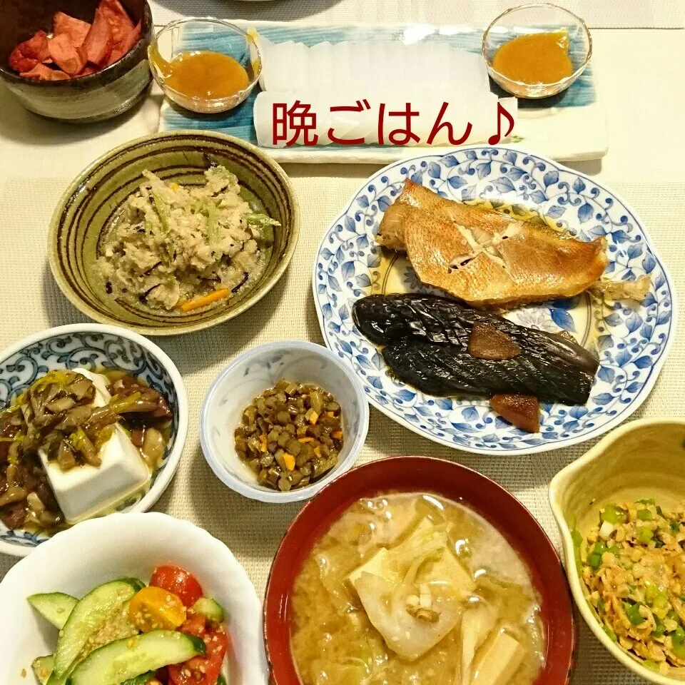 今日の晩ごはん(赤魚の煮つけと…)|oomugiさん