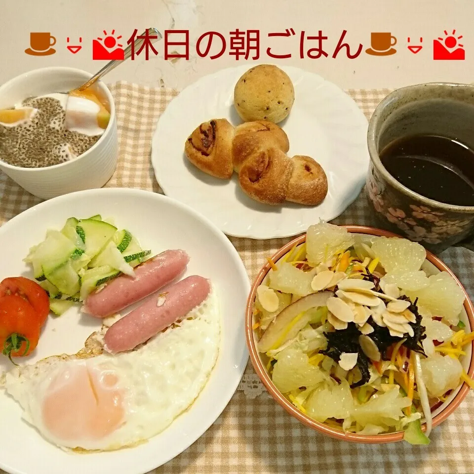 ☕😃🌄休日の朝ごはん☕😃🌄|oomugiさん