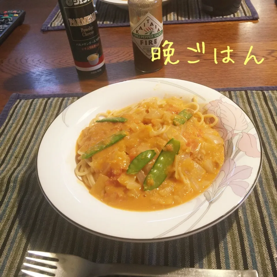 蟹のトマトクリームソースパスタ|yakinasuさん