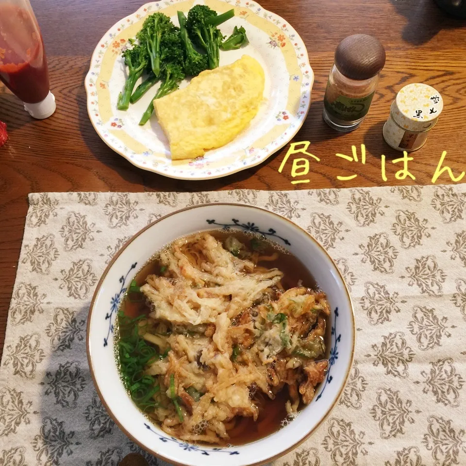 天ぷらうどん、残り物|yakinasuさん