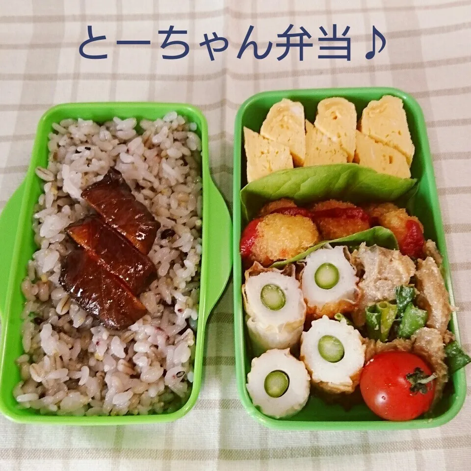 Snapdishの料理写真:火曜日のとーちゃん弁当♪|oomugiさん