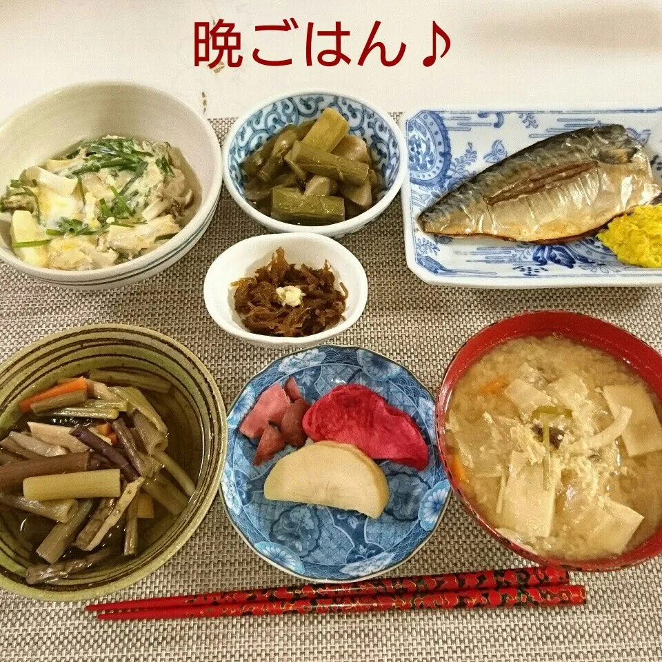 今日の晩ごはん(塩鯖と…)|oomugiさん