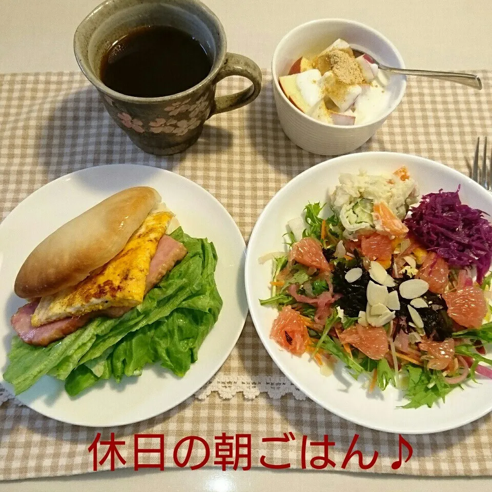 Snapdishの料理写真:休日の朝ごはん♪|oomugiさん