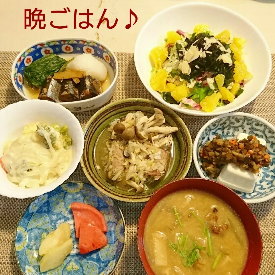 今日の晩ごはん(サンマのさっぱり煮と…)|oomugiさん