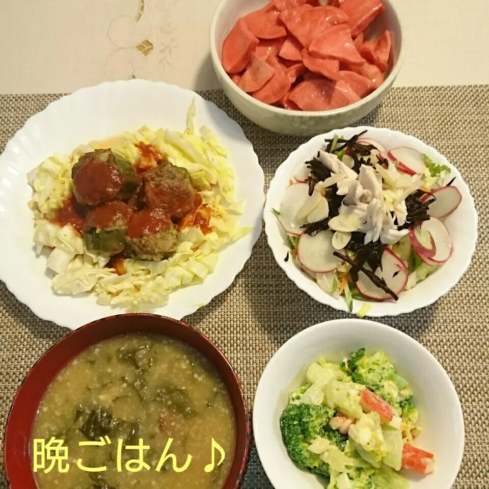 今日の晩ごはん(ピーマンの肉詰めと…)|oomugiさん