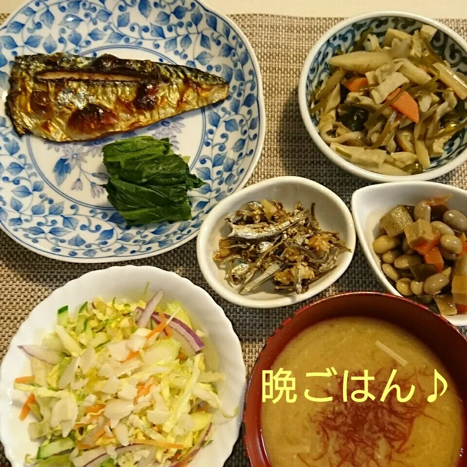 今日の晩ごはん(塩鯖と…)|oomugiさん