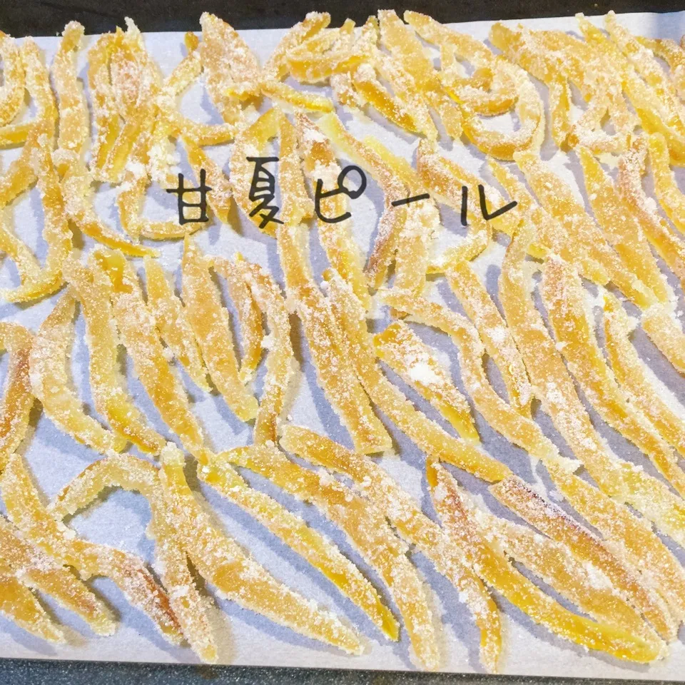 Snapdishの料理写真:甘夏の皮でピール|yakinasuさん